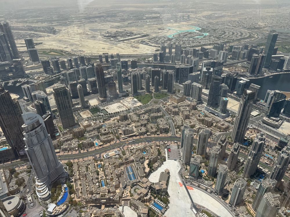 View of Dubai from Burj Khalifa.