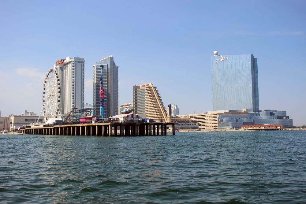 View of Steel Pier and resorts from Atlantic City Cruises 