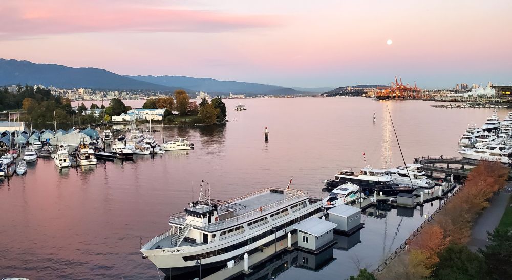 Harbor view from The Westin Bayshore, Vancouver. 