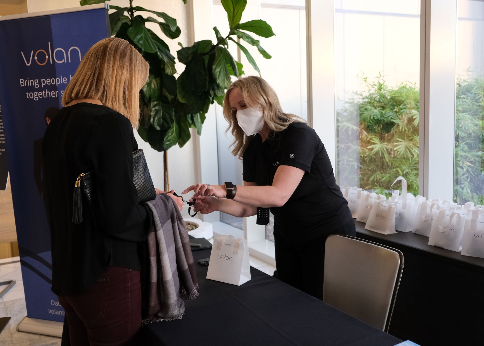 Volan Technology registration area setup at ALHI Annual Staff Meeting.