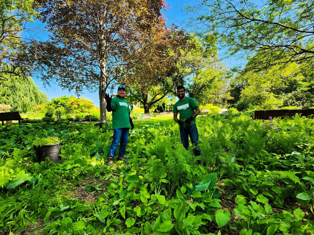 Volunteers at the Dubuque Arboretum and Botanical Gardens