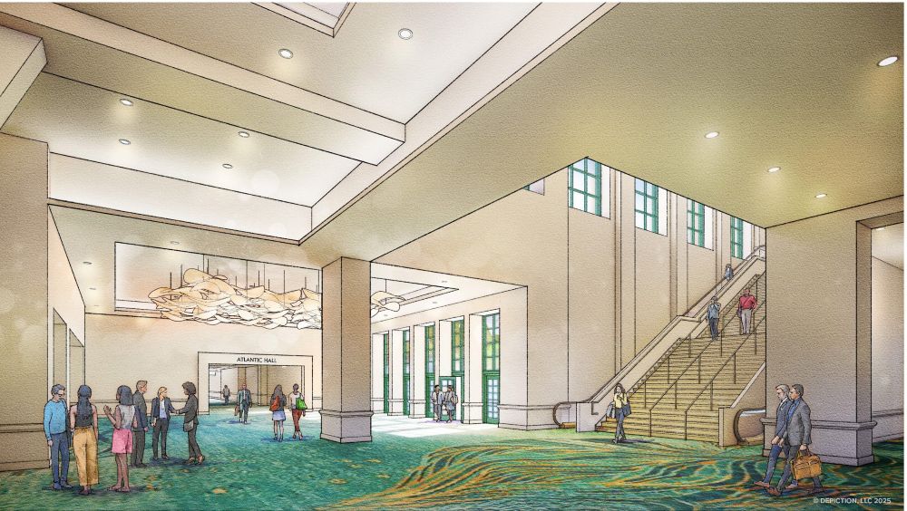 Walt Disney World Swan and Dolphin Lobby Rendering.
