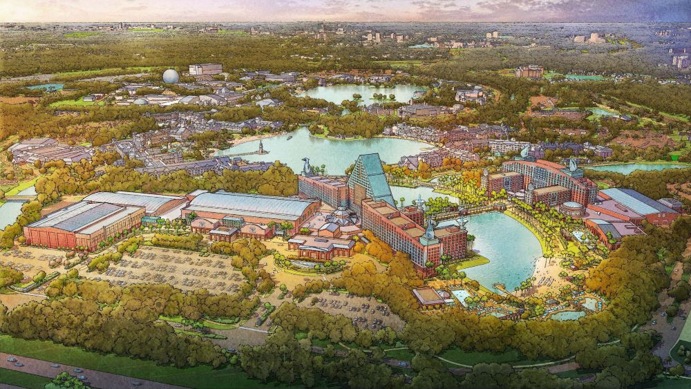 Walt Disney World Swan and Dolphin expansion rendering.