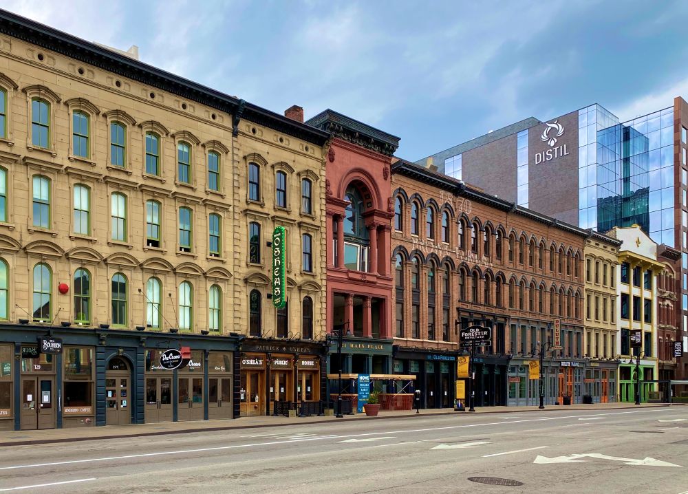 Whiskey Row in Louisville.