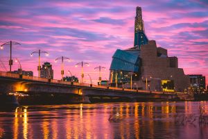 Winnipeg skyline night CREDIT Tourism Winnipeg