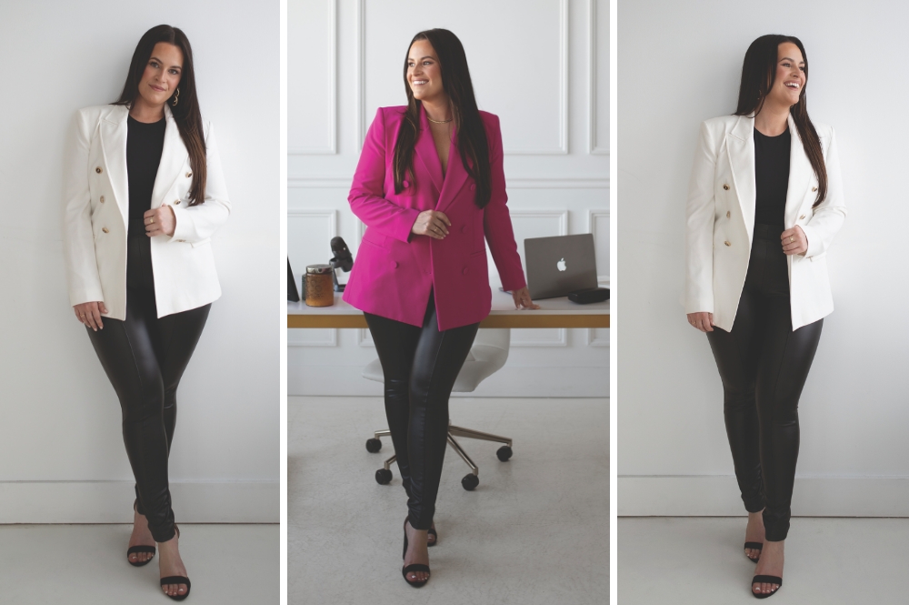 Three photos of Courtney Stanley