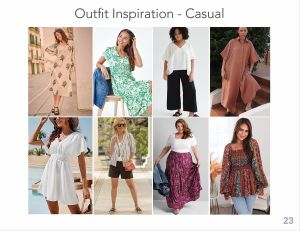 Example of women's casual dress guidelines from DMC Network Know Before You Go document.