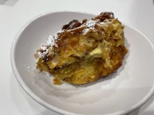 Photo of bread pudding from BMO Institute.