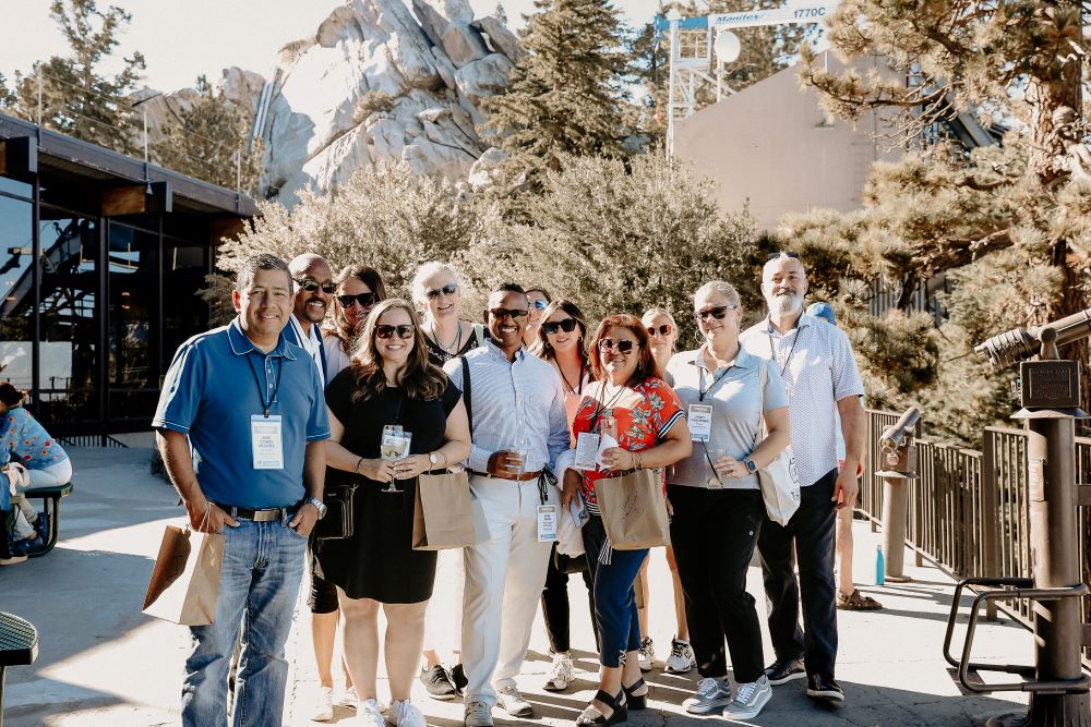 Meetings Today LIVE! West attendees in front of Palm Springs Aerial Tramway