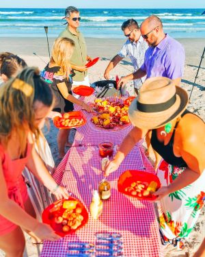 Port Aransas beach dinner 