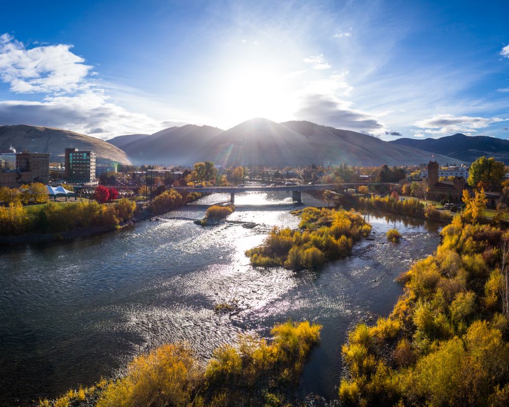 View of Missoula and Clark Fork River