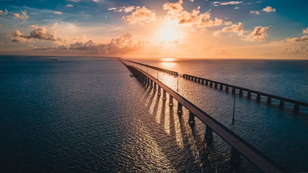 Overseas Highway at sunset