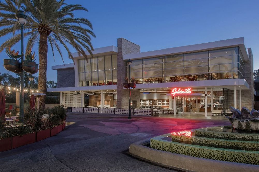 Photo of exterior of Splitsville Luxury Lanes Downtown Disney.