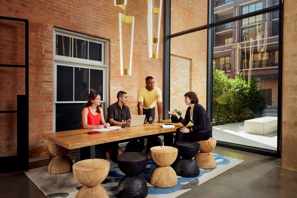 Meeting attendees in a meeting room in Dallas