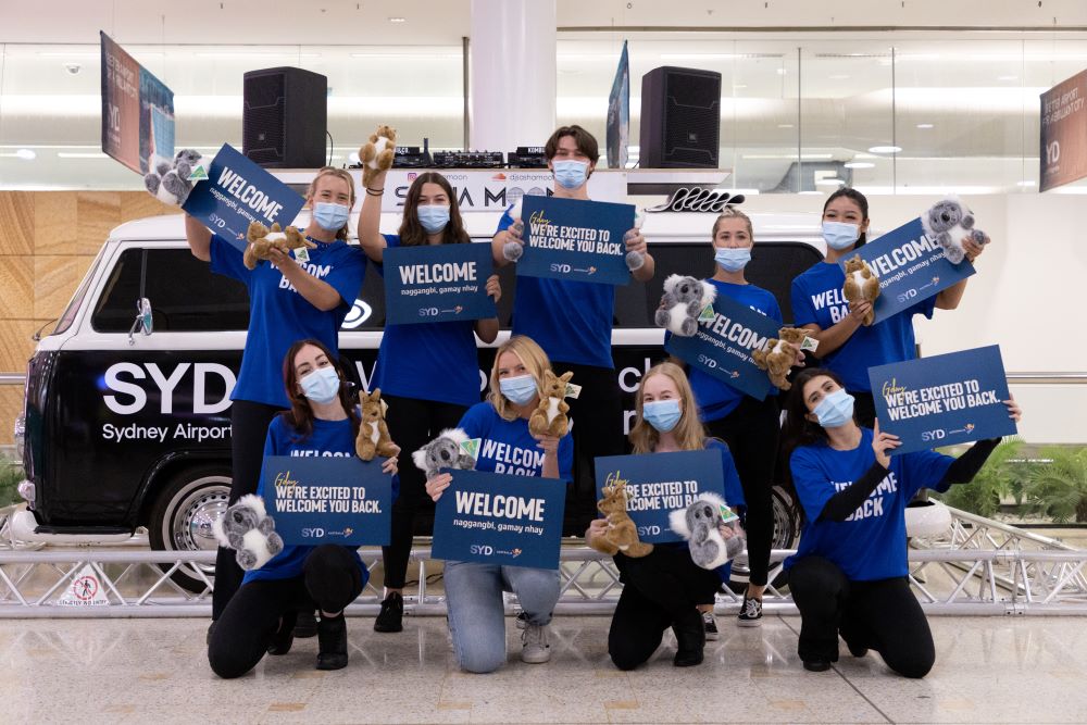 Welcome crew at Australia airport