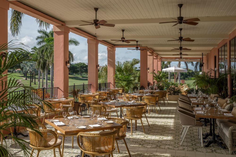 Outdoor seating area at Flamingo at The Boca Raton