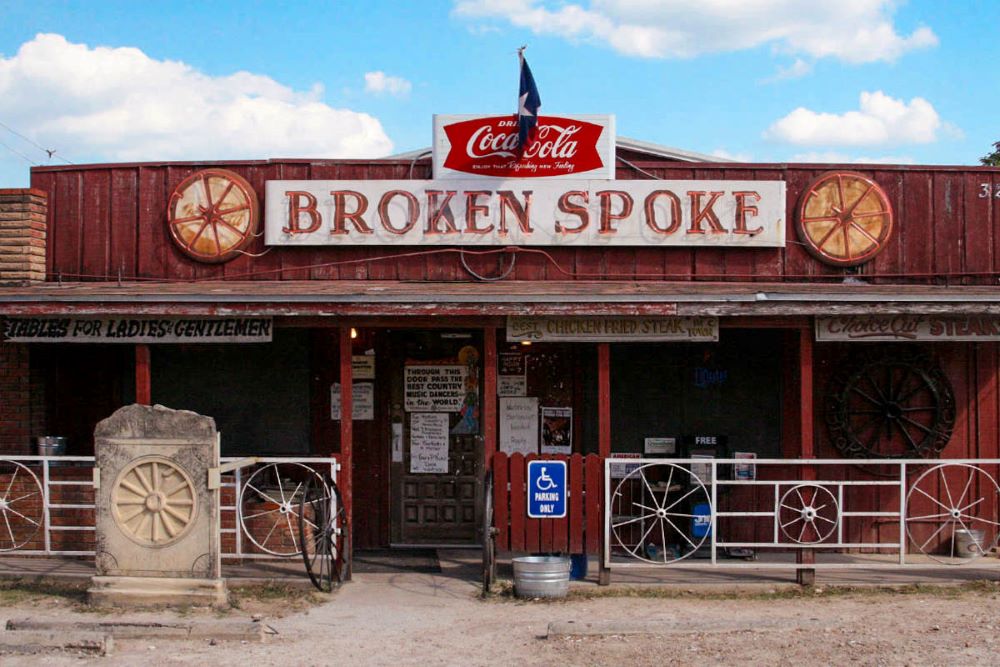 Broken Spoke exterior in Austin, Texas