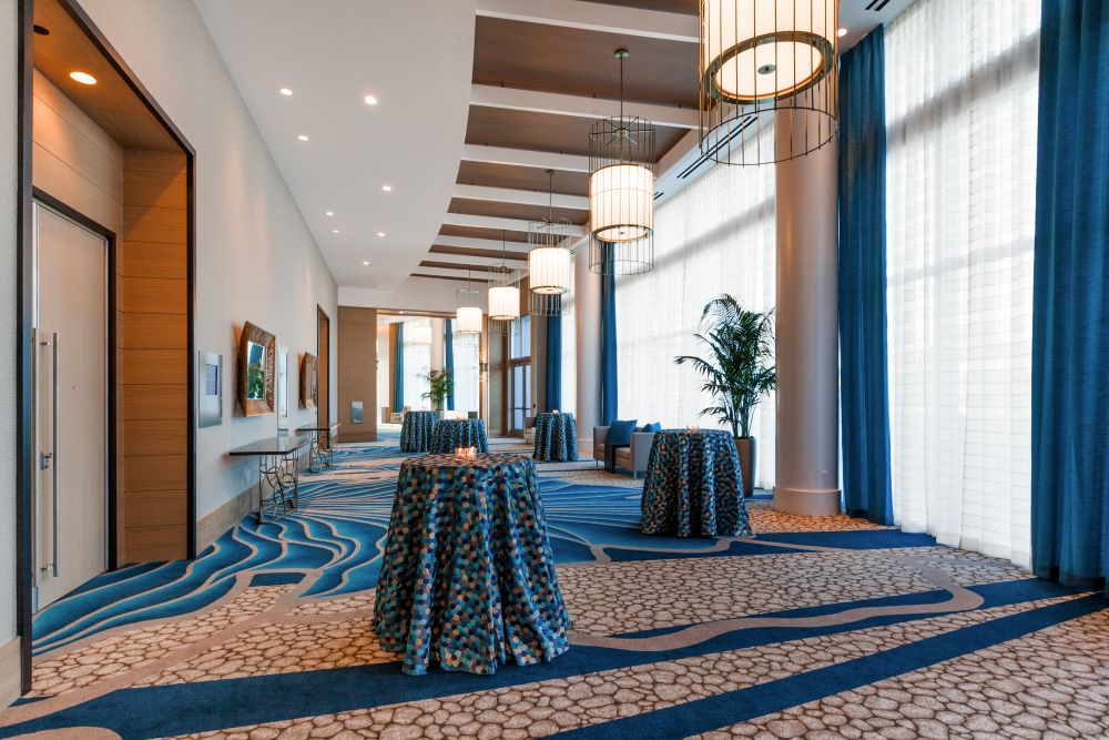 Dunes ballroom prefunction area at Wyndham Grand Clearwater Beach