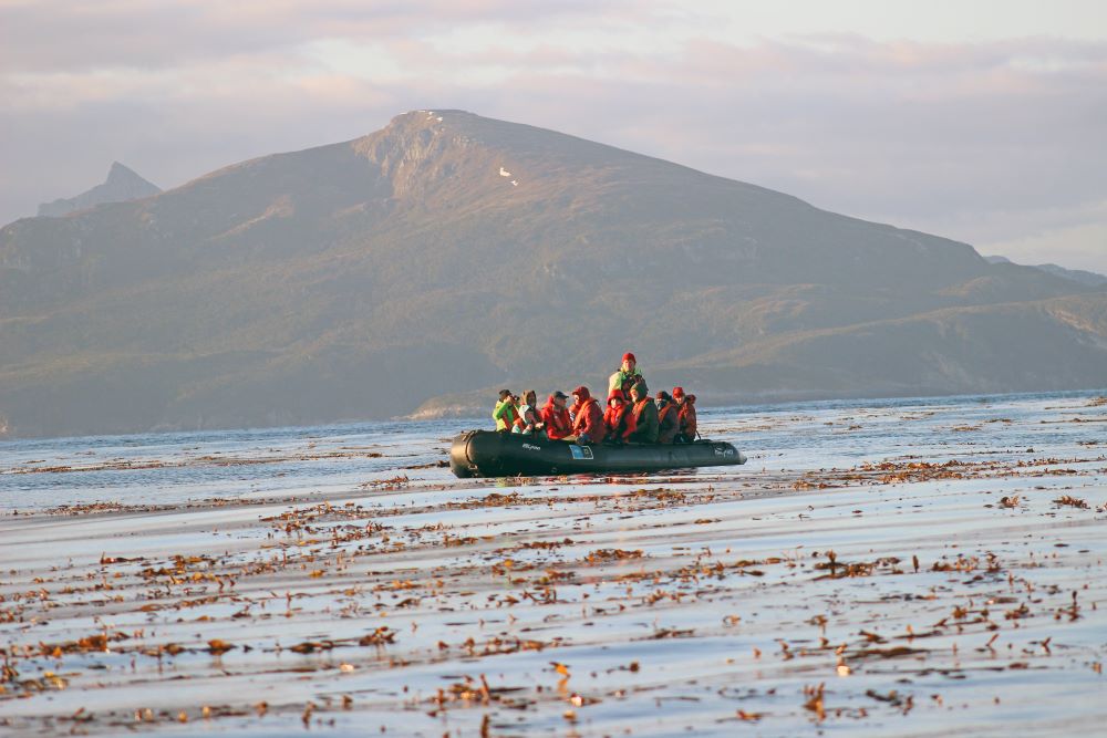 Early morning exploring in Zodiac boat 