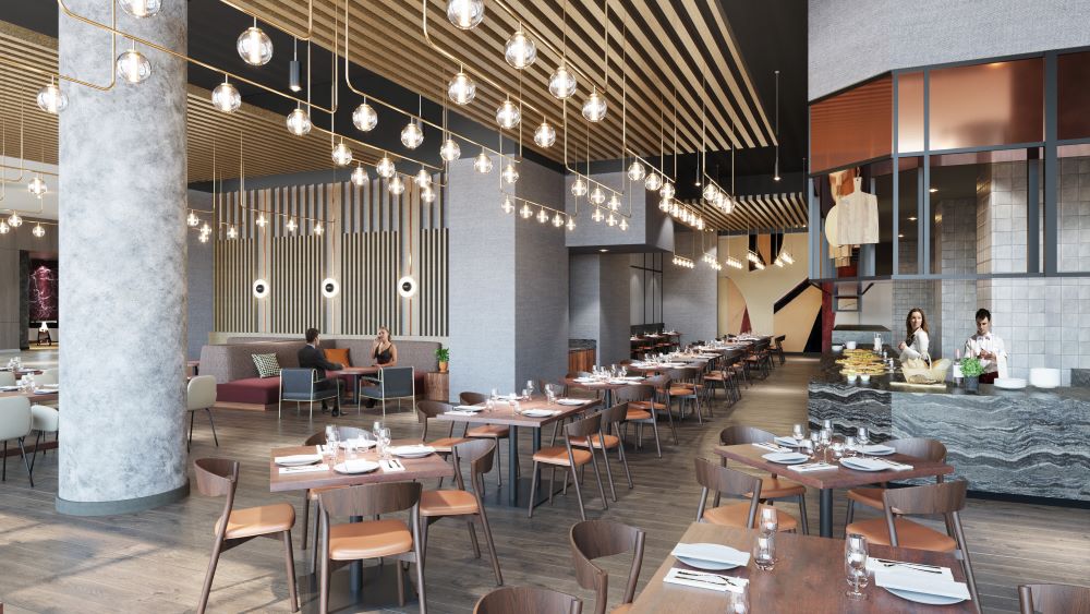 Restaurant rendering at Hyatt Regency Salt Lake City