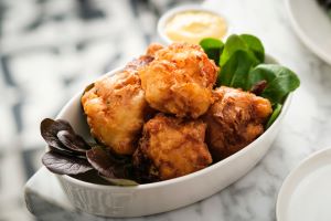 Crawfish beignets at Kimpton Hotel Fontenot