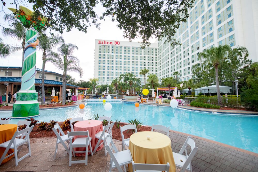 Pool area at Hilton Orlando