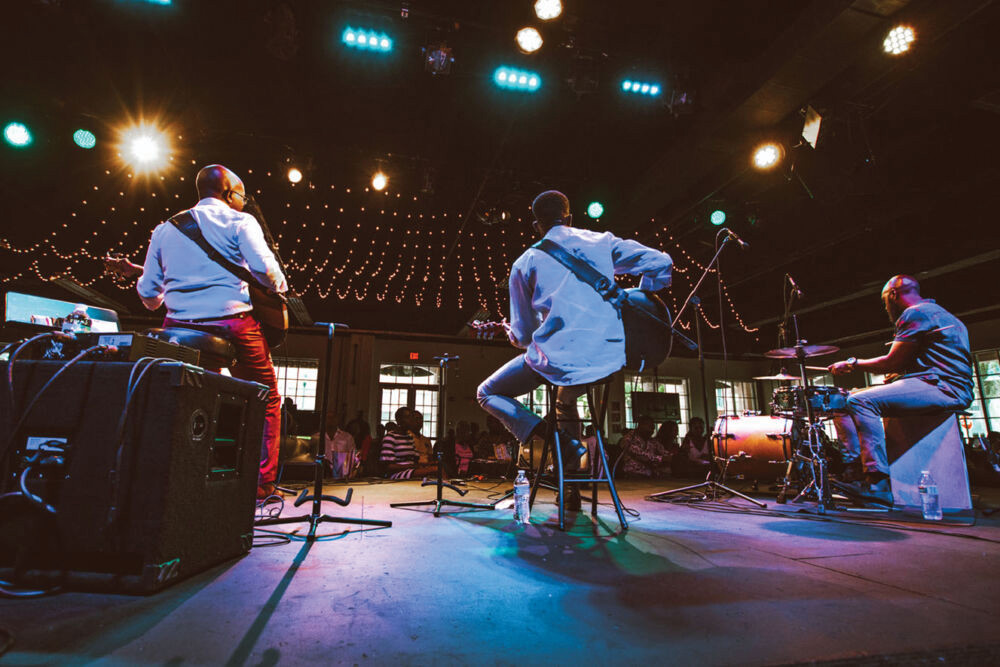 Musicians on stage at Arts Garage in Delray Beach