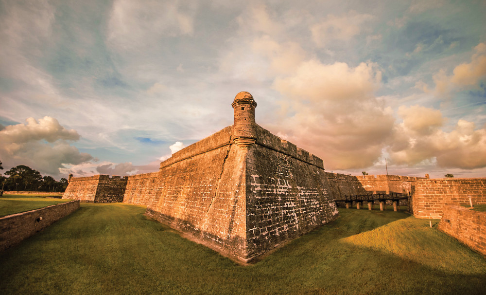 Castillo de San Marcos at sunrise in St. Augustine