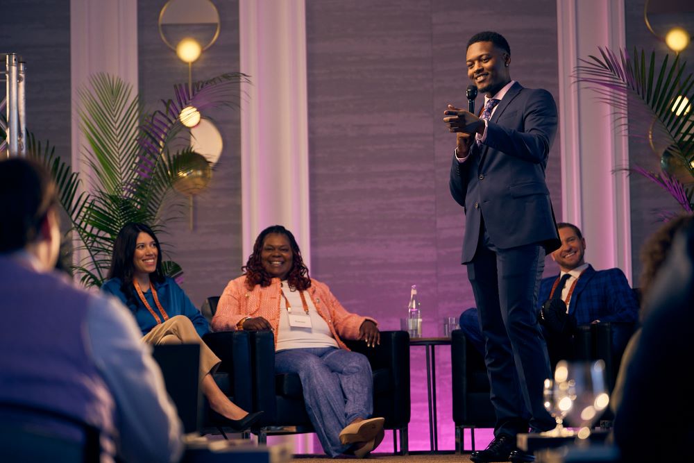 Speaker at a meeting in New Orleans