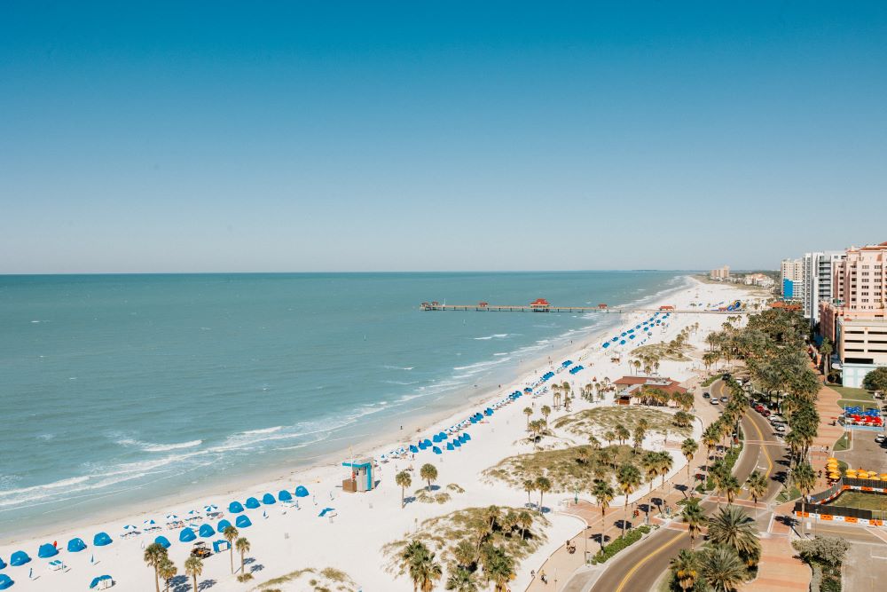 Opal Sands Resort aerial shot in Clearwater