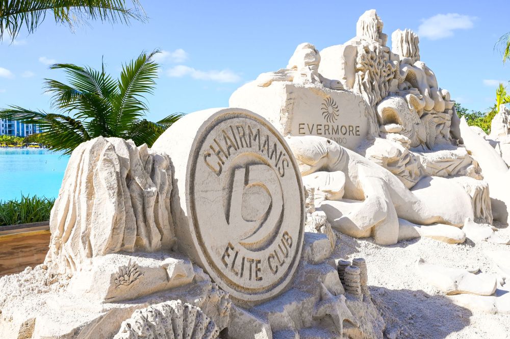 Sandcastle art during loanDepot incentive program at Conrad Orlando