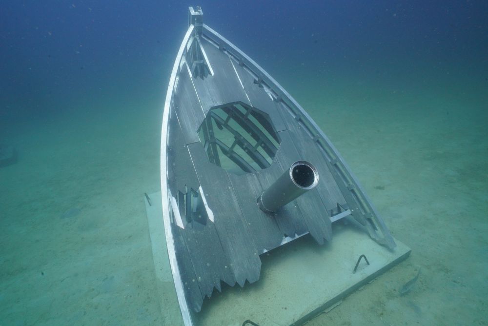 PIRATE SHIPWRECK by designer Sean Coffey Underwater Museum of Art