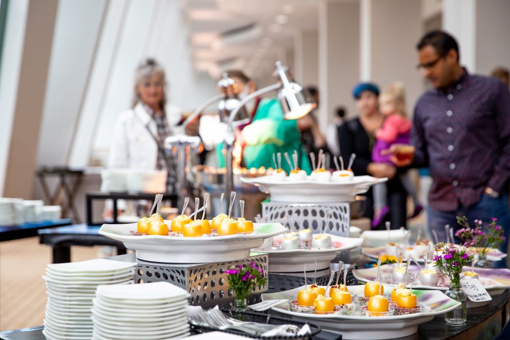 Food setup at Wisconsin Center