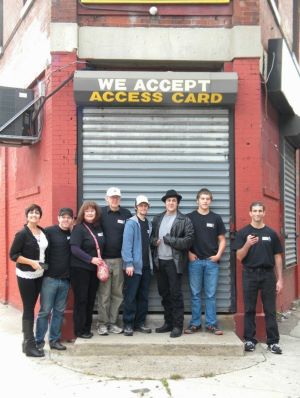 Rocky group tour outside Mighty Mick's Gym from Rocky franchise 