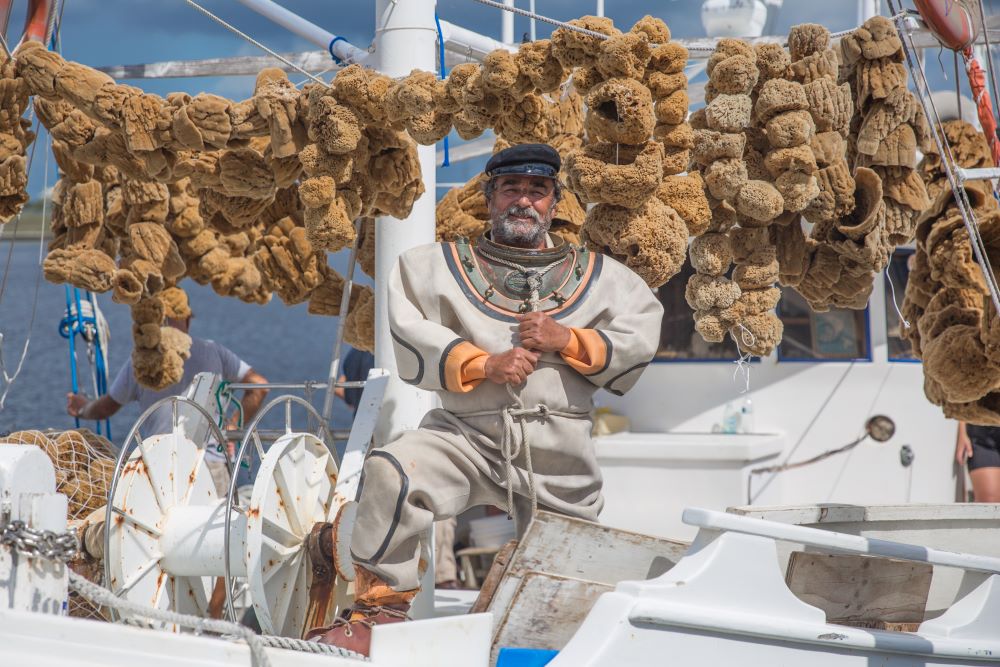 Sponge diver at the Sponge Docks in Tarpon Springs