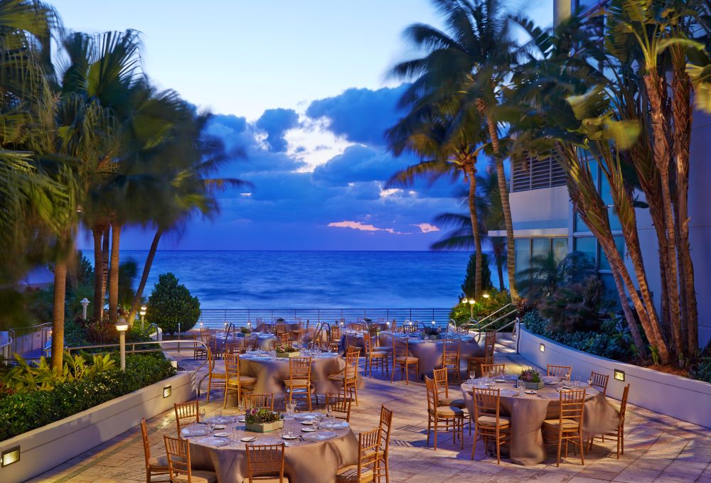 South Palm Court reception setup