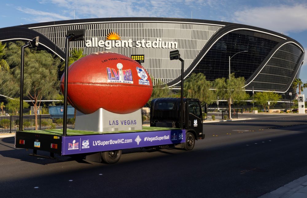 Super Ball 2023 at Allegiant Stadium, Las Vegas. Courtesy Las Vegas Super Bowl XVIII Host Committee