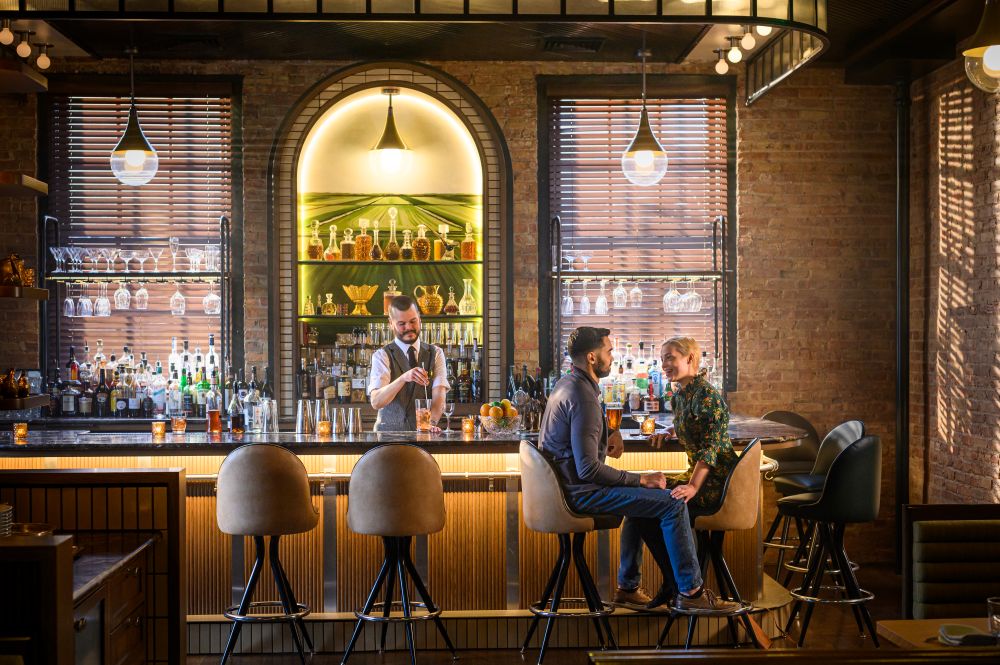 The Harvey House bar in Madison