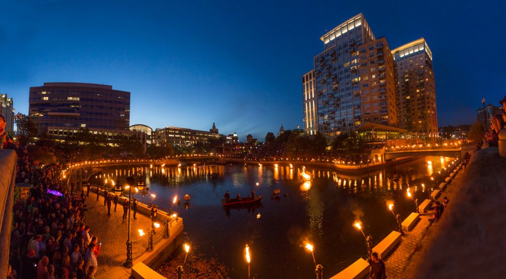 WaterFire installation