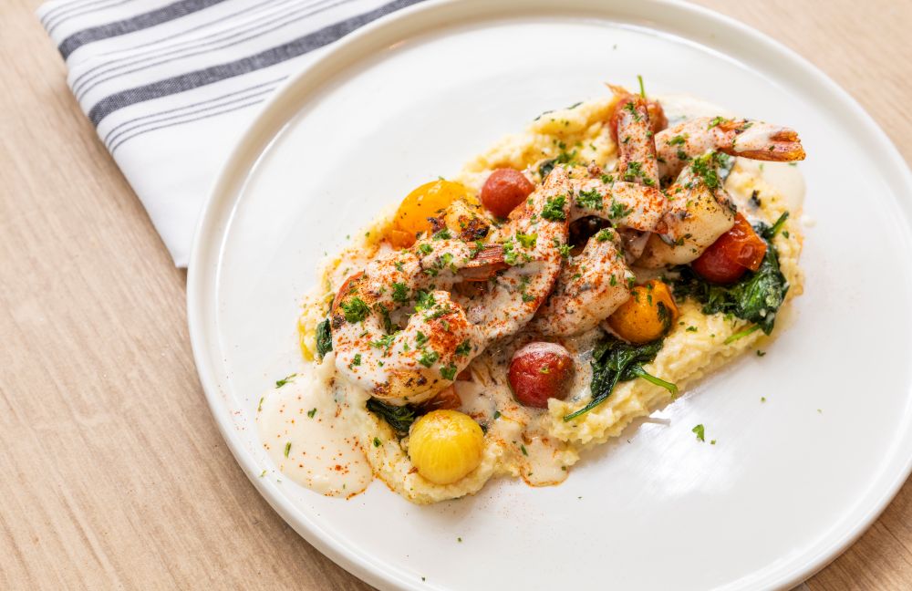 Shrimp and grits from Caretta Caretta at The Singer Resort