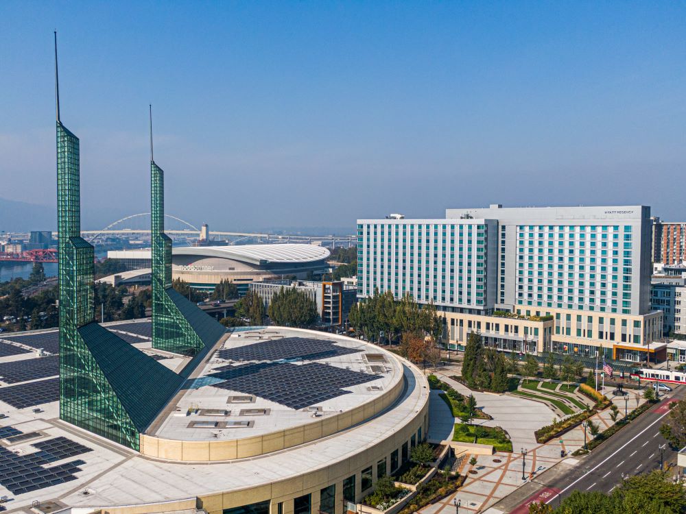 Oregon Convention Center aerial view