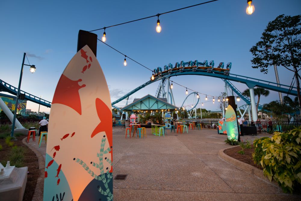 Event setup at SeaWorld Orlando