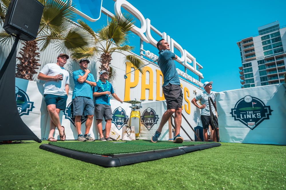 Golf event atop Western Metal Rooftop, Petco Park, San Diego