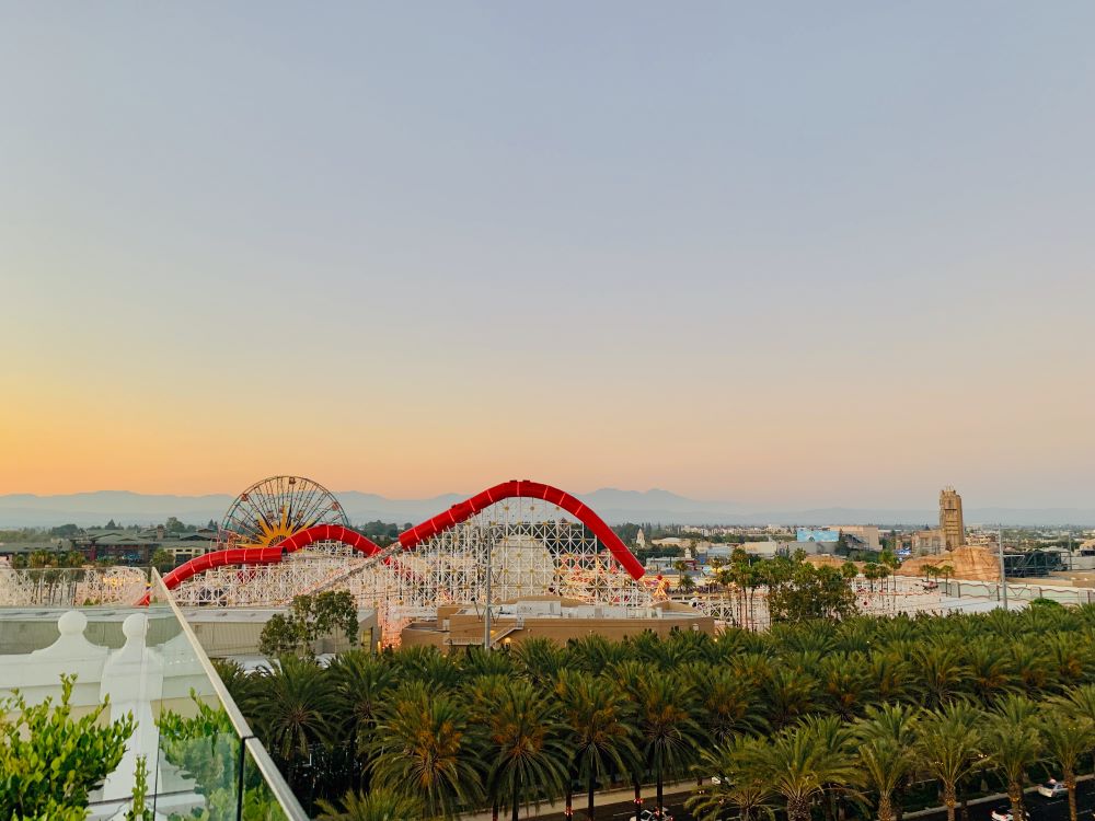 Disneyland Resort at sunset