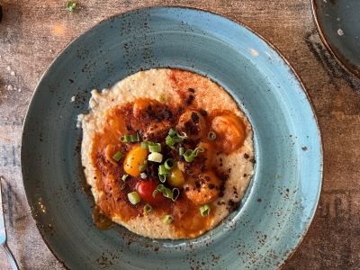 Shrimp and grits from Tavern & Table in Shem Creek, South Carolina