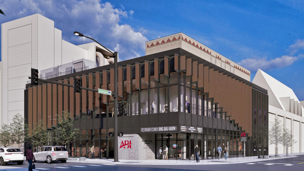 Rendering of renovated Alberta Bair Theater, Billings