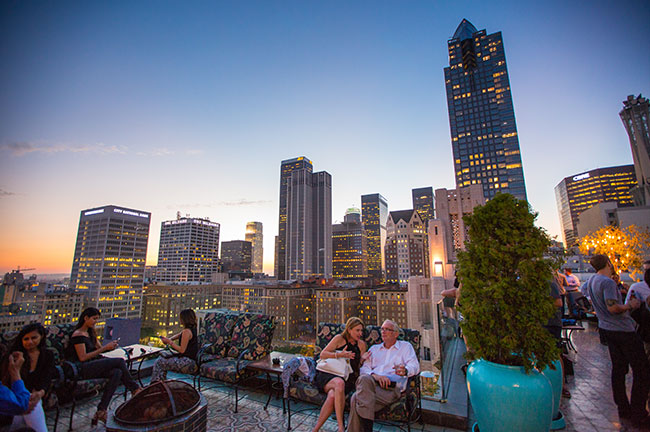 Downtown L.A. Rooftop Skyline