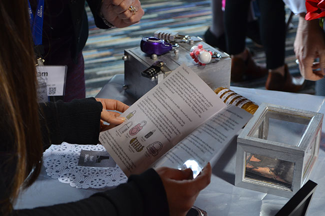 Attendee Solving a Puzzle Created by BreakoutIQ