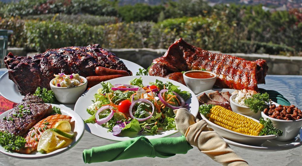 Meal on table top