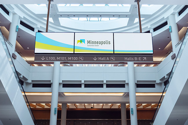Minneapolis Convention Center Overhead Signage, Credit: Minneapolis Convention Center